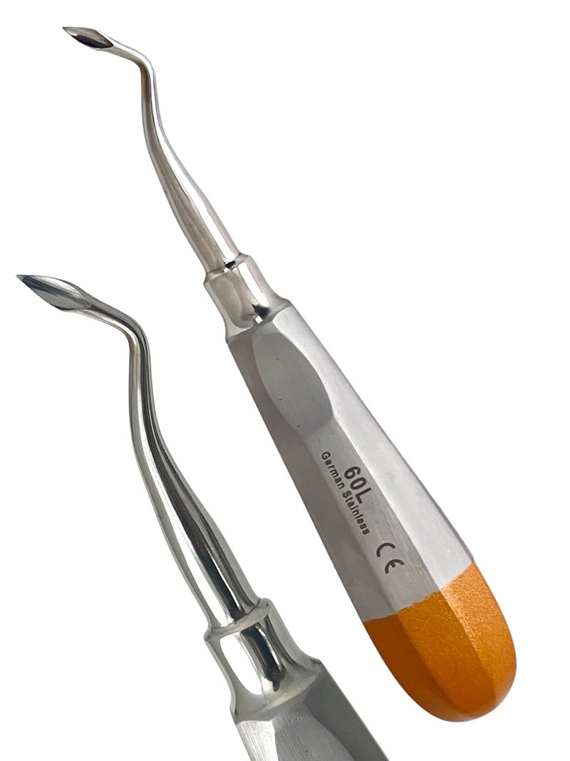 artlab -Premium Dental Spade Elevator Bernard Extraction Spade Elevator Set of 7 Each Dental Elevator Spade Elevator Tip Concave (#60L) - Image 2